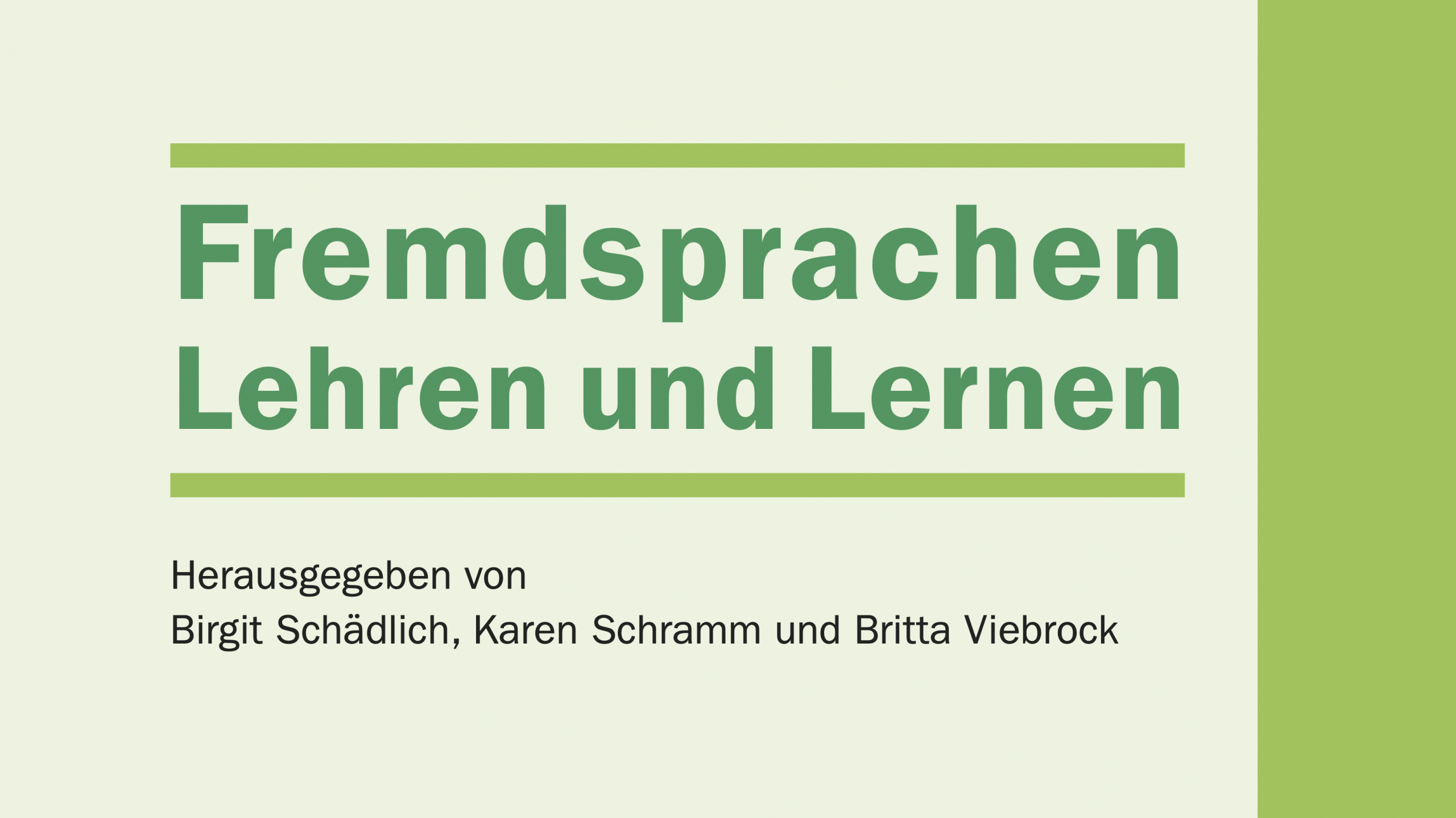 Publikation in Fremdsprachen Lehren und Lernen