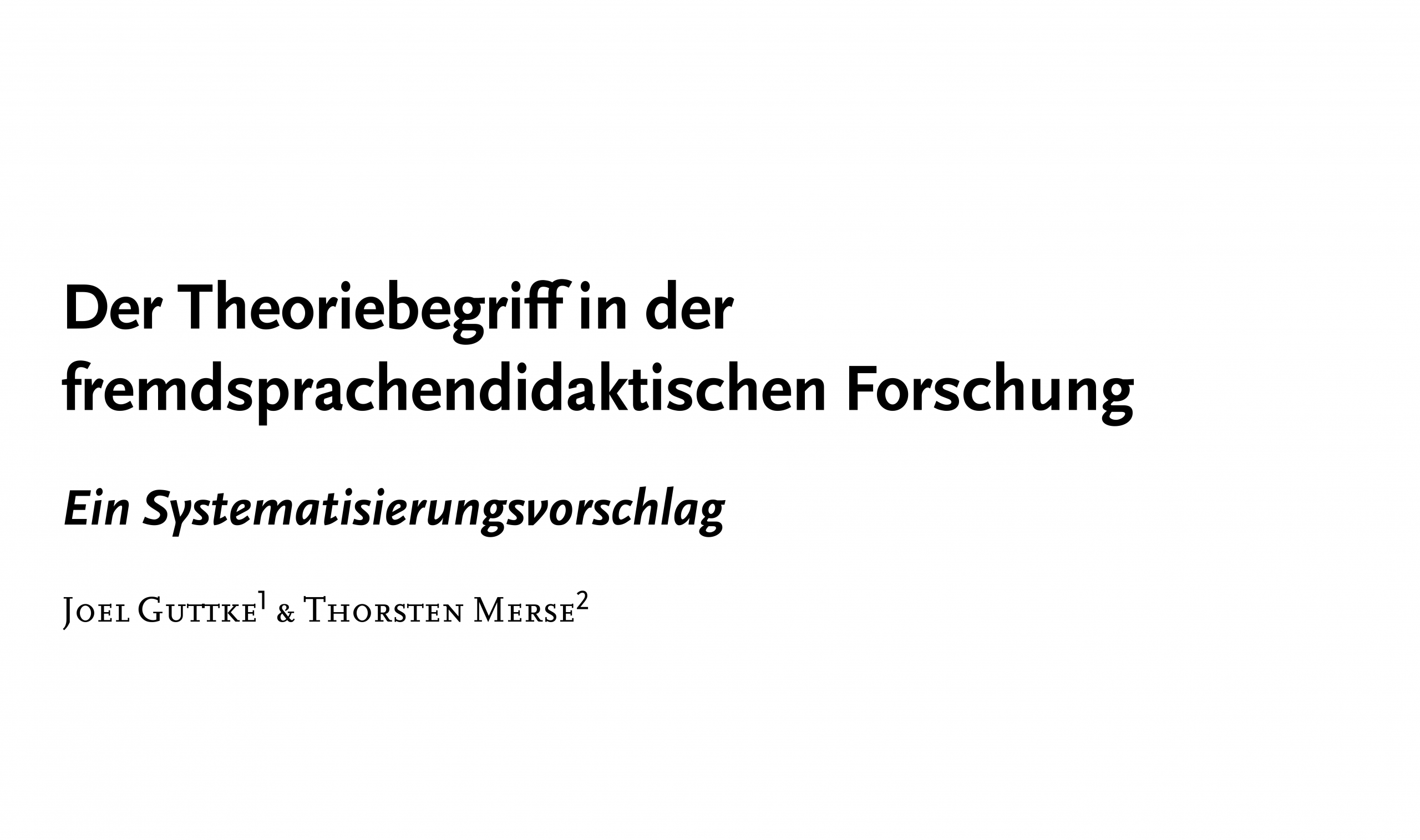 Publikation in Zeitschrift für Fremdsprachenforschung